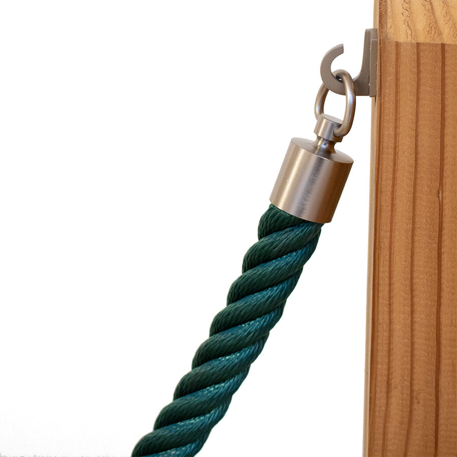 Absperrseil mit Ring - 40mm Soft Touch Multifil-Tauwerk / Grau