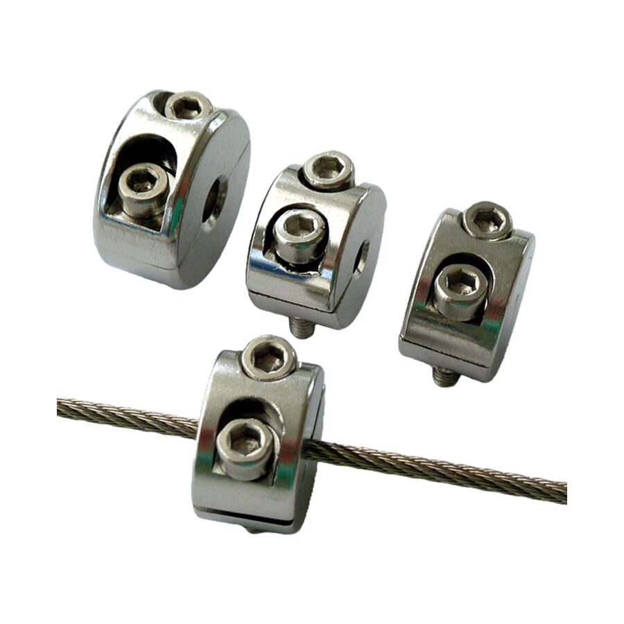 Edelstahl Seilklemmring 2-teilig für 2,0 - 8,0mm Drahtseil Edelstahl Seilklemmring 2-teilig für 2,0 - 8,0mm Drahtseil