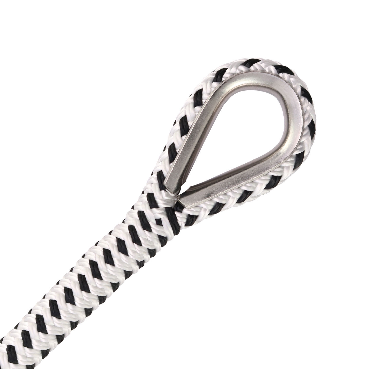 LIROS Porto Tauwerk 14mm / Bruchlast 3700daN / Weiß-Schwarz | Hamburger Tauwerk Fabrik – Beste Qualität seit 1901. Jetzt online kaufen
