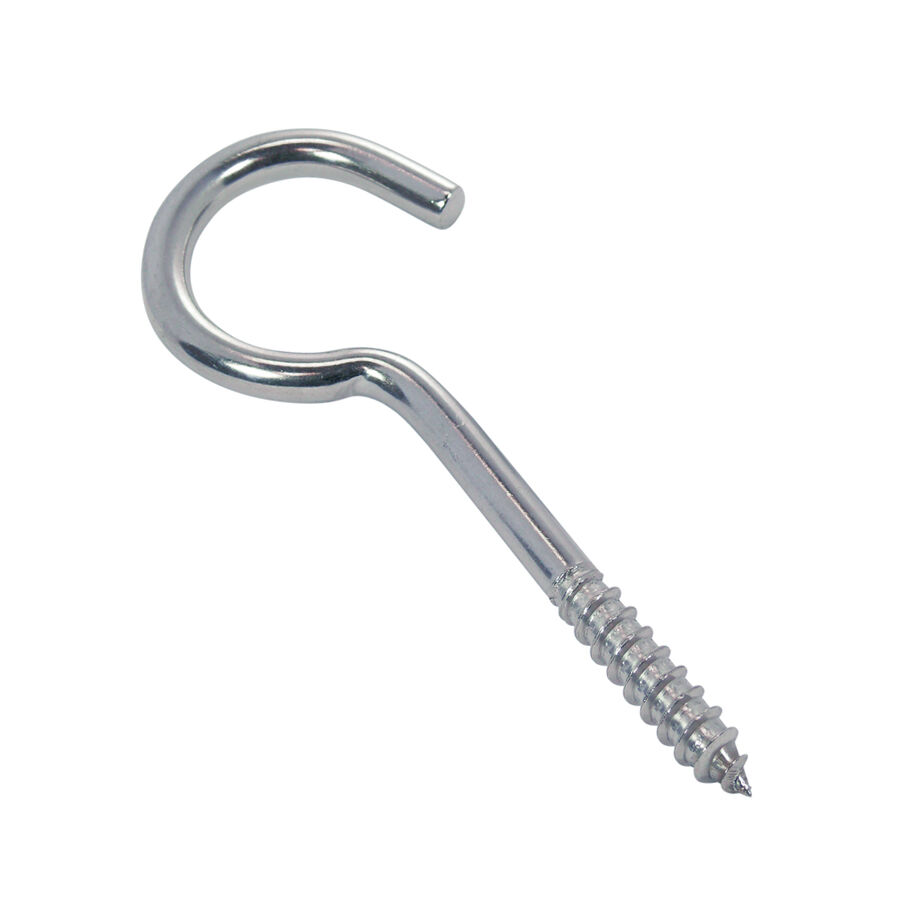 Edelstahl-Schraubhaken mit Holzgewinde 3,3 x 50mm Edelstahl-Schraubhaken mit Holzgewinde 3,3 x 50mm