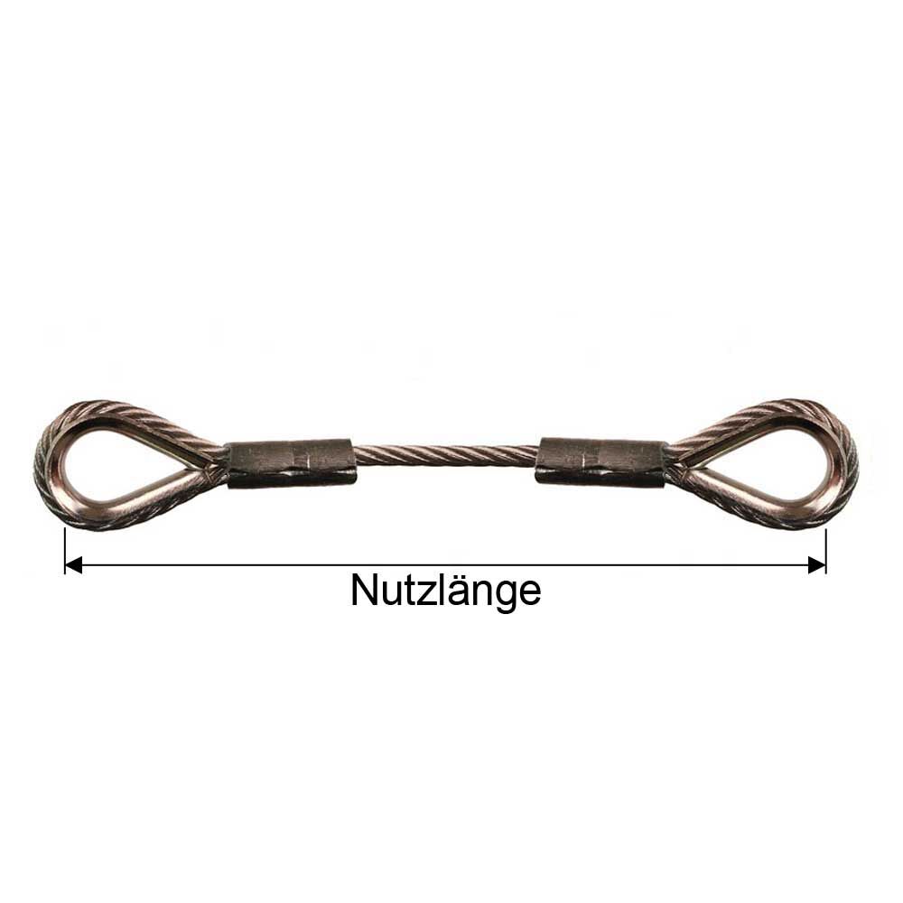 Nutzlaenge Stainless Steel Wire Rope - 1.50mm ø - with Thimble Crimping on Both Sides | Hamburger Tauwerk Fabrik – Top Quality since 1901. Shop now