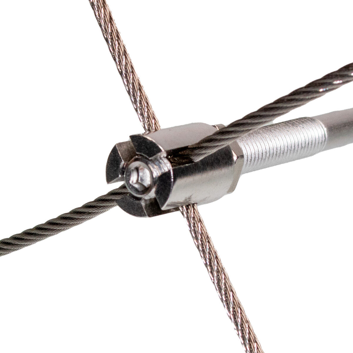 Kreuzklemme "offen" für 2,0 - 5,0mm Drahtseil / KK4 Kreuzklemme "offen" für 2,0 - 5,0mm Drahtseil / KK4