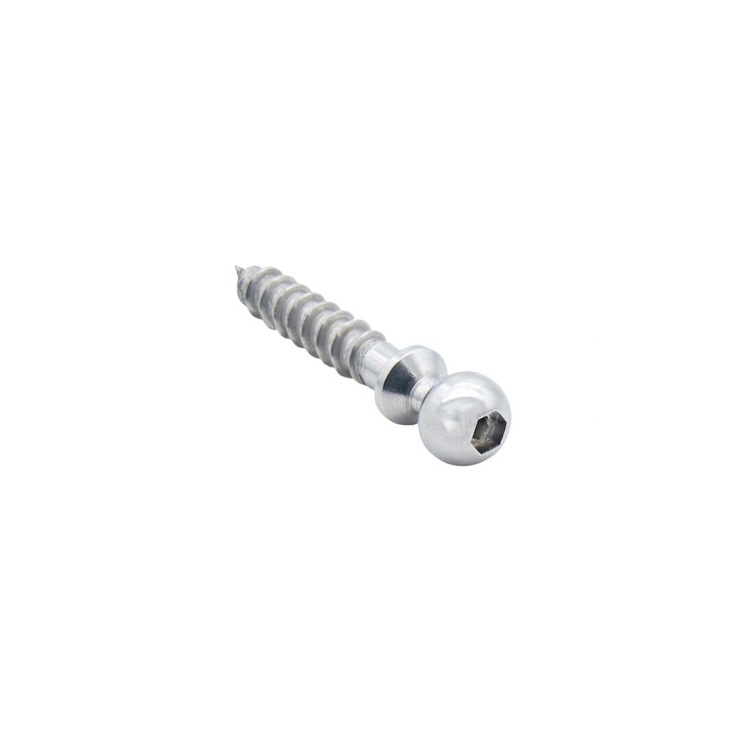 Stainless Steel Ball Head with Wooden Thread for 4mm Tensioner Stainless Steel Ball Head with Wooden Thread for 4mm Tensioner