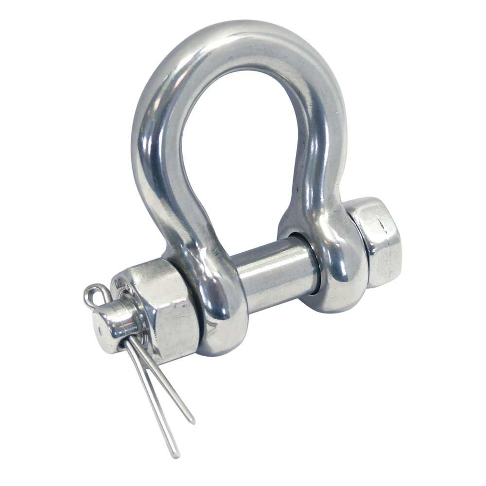 D-Schäkel mit Sicherung, geschweift Schäkel geschweift mit Sicherung / 5,0 - 22mm, Edelstahl A4 - AISI 316