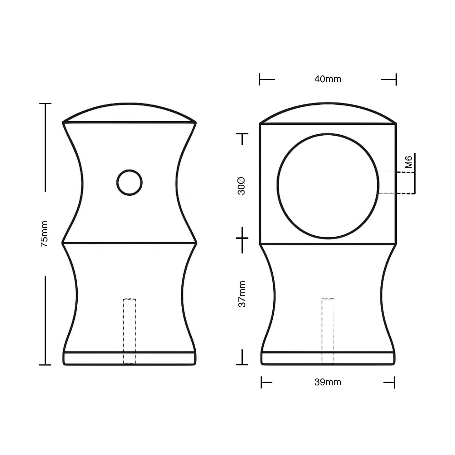 Seilträger New Line - Nickel matt für 30mm Handlaufseil | Hamburger Tauwerk Fabrik – Beste Qualität seit 1901. Jetzt online kaufen