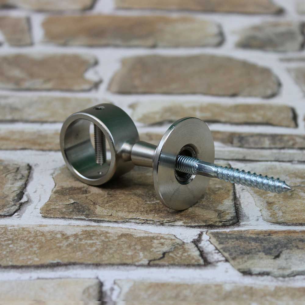 MitStockschraube Seilträger - Nickel matt für 30mm Handlaufseil | Hamburger Tauwerk Fabrik – Beste Qualität seit 1901. Jetzt online kaufen