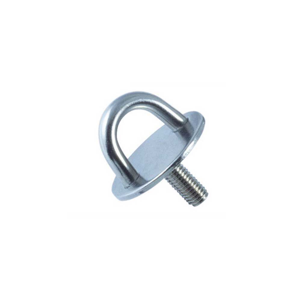 WandaugemitGewindeGrundplatte Wandauge mit Gewinde-Grundplatte rund 5,0 - 8mm Bügel, Edelstahl A2 - AISI 304