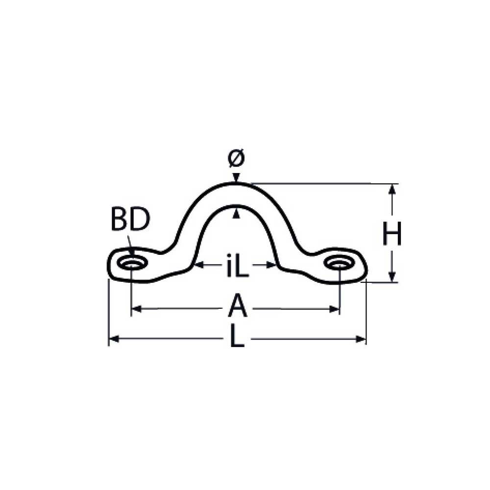TZFenderöse Fenderöse/Wandauge rund 4 - 10mm, Edelstahl A2 - AISI 304