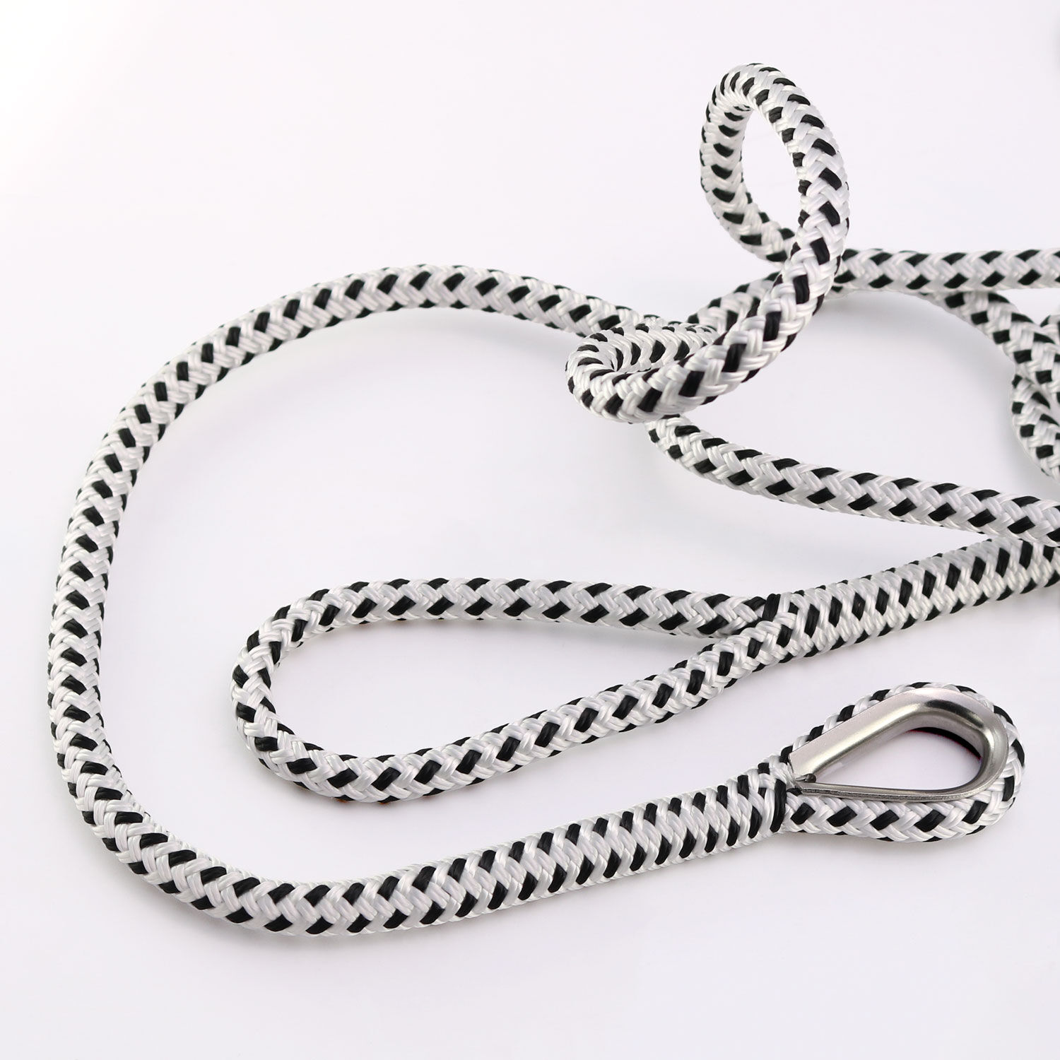 LIROS Porto Tauwerk 8,0mm / Bruchlast 1650daN / Weiß-Schwarz | Hamburger Tauwerk Fabrik – Beste Qualität seit 1901. Jetzt online kaufen