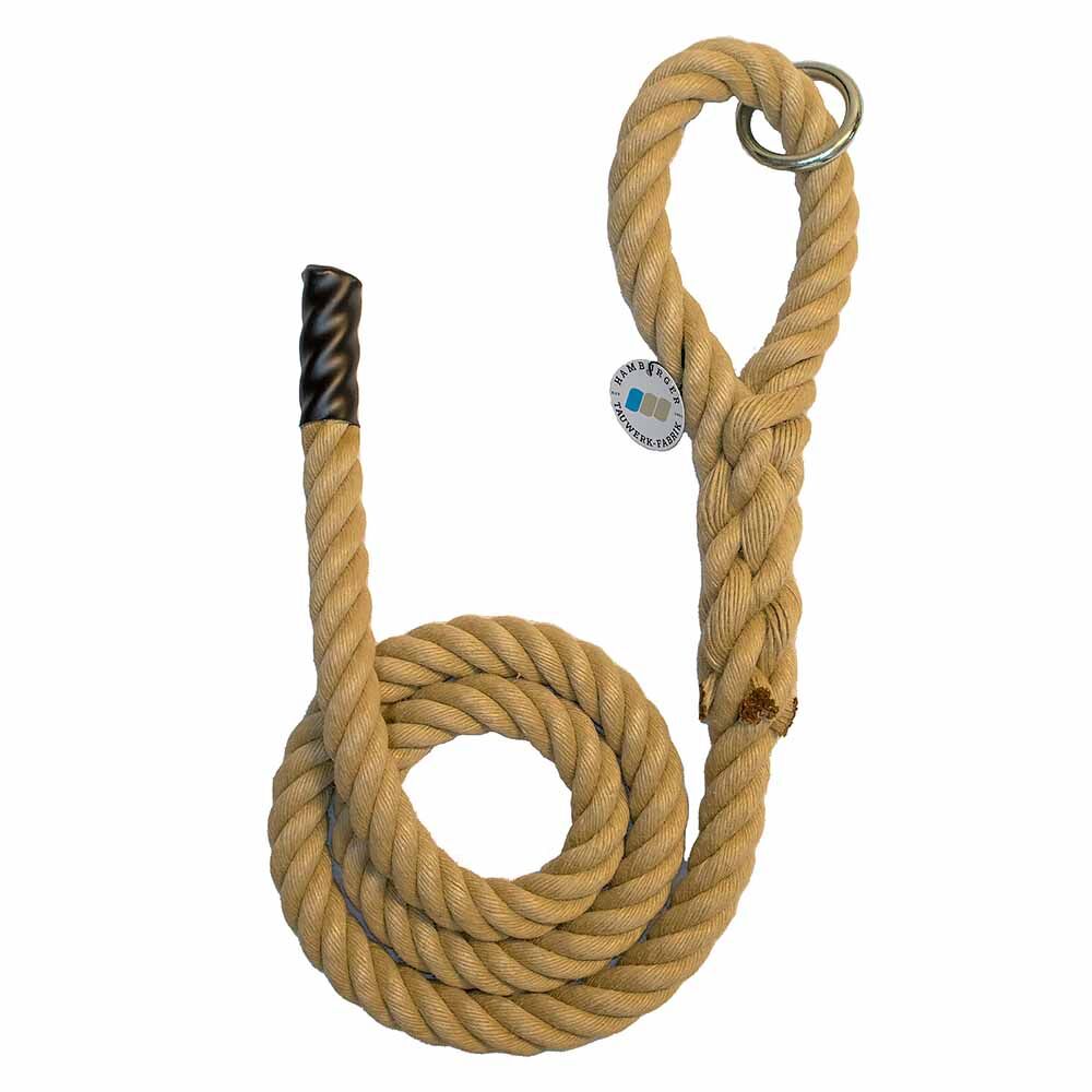 Kletterseil / Klettertau Nature Touch 24mm ø - Länge 2,2mtr. mit Augspleiß und Ring Kletterseil / Klettertau Nature Touch 24mm ø - Länge 2,2mtr. mit Augspleiß und Ring