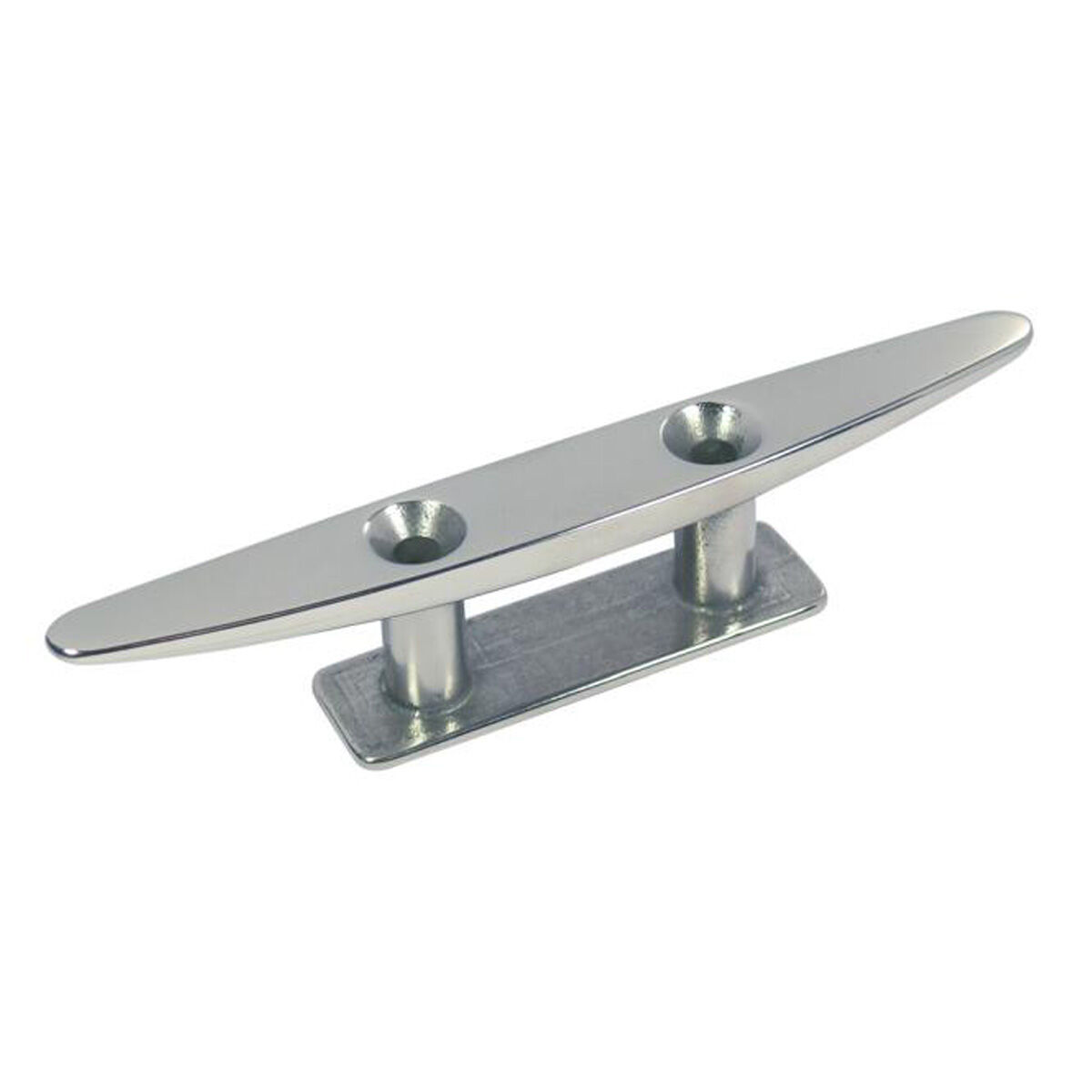 Flache Bootsklampe aus Edelstahl – robust & rostfrei mit 2 Bohrungen
