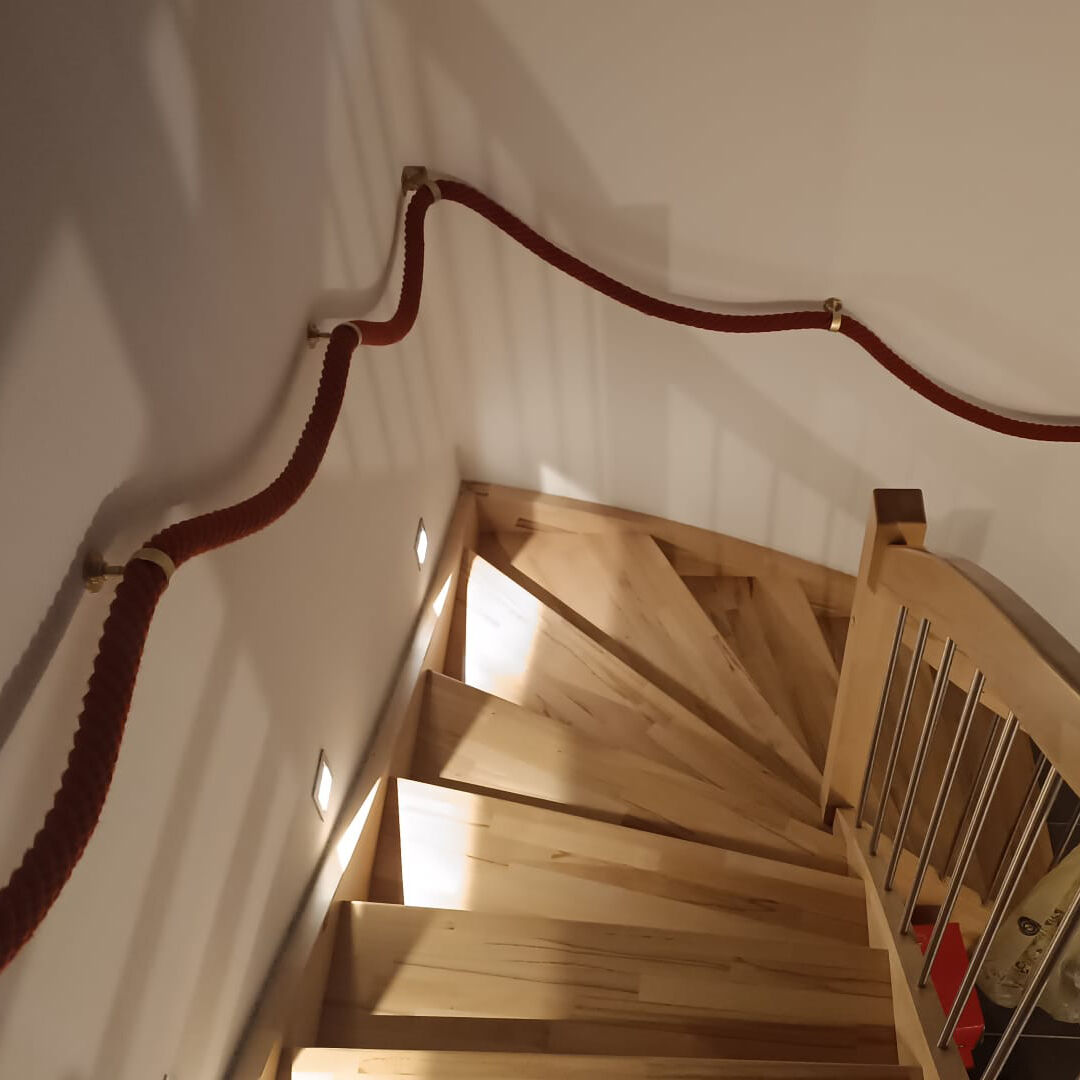 Handlaufseil/Absperrseil - Classic Touch in Weinrot / Länge nach Maß Handlaufseil/Absperrseil - Classic Touch in Weinrot / Länge nach Maß