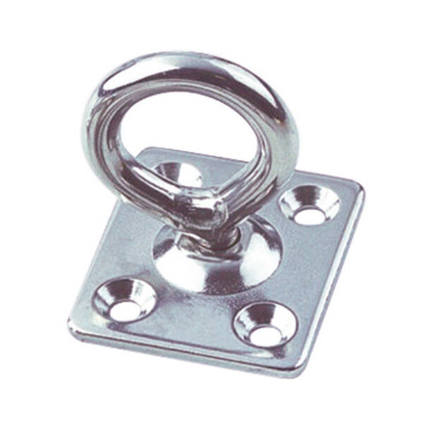 Augplatte mit Wirbel 5,0 - 8mm Bügel, Edelstahl A4 - AISI 316 Augplatte mit Wirbel 5,0 - 8mm Bügel, Edelstahl A4 - AISI 316