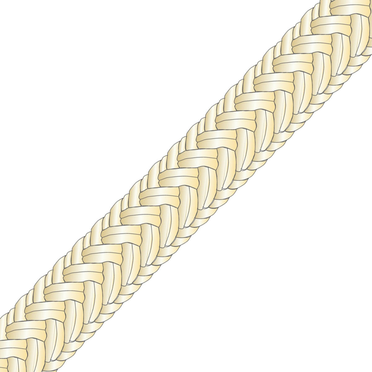 Gleistein GentleRun - 8mm / Bruchlast 3100daN / hellbeigeGleistein GentleRun - 8mm / Breaking load 3100daN / light beige