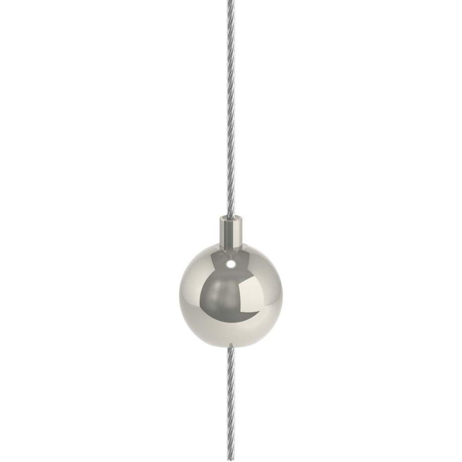 Wire Rope Holder Ball Gripper 15 / Nickel-Plated Wire Rope Holder Ball Gripper 15 / Nickel-Plated
