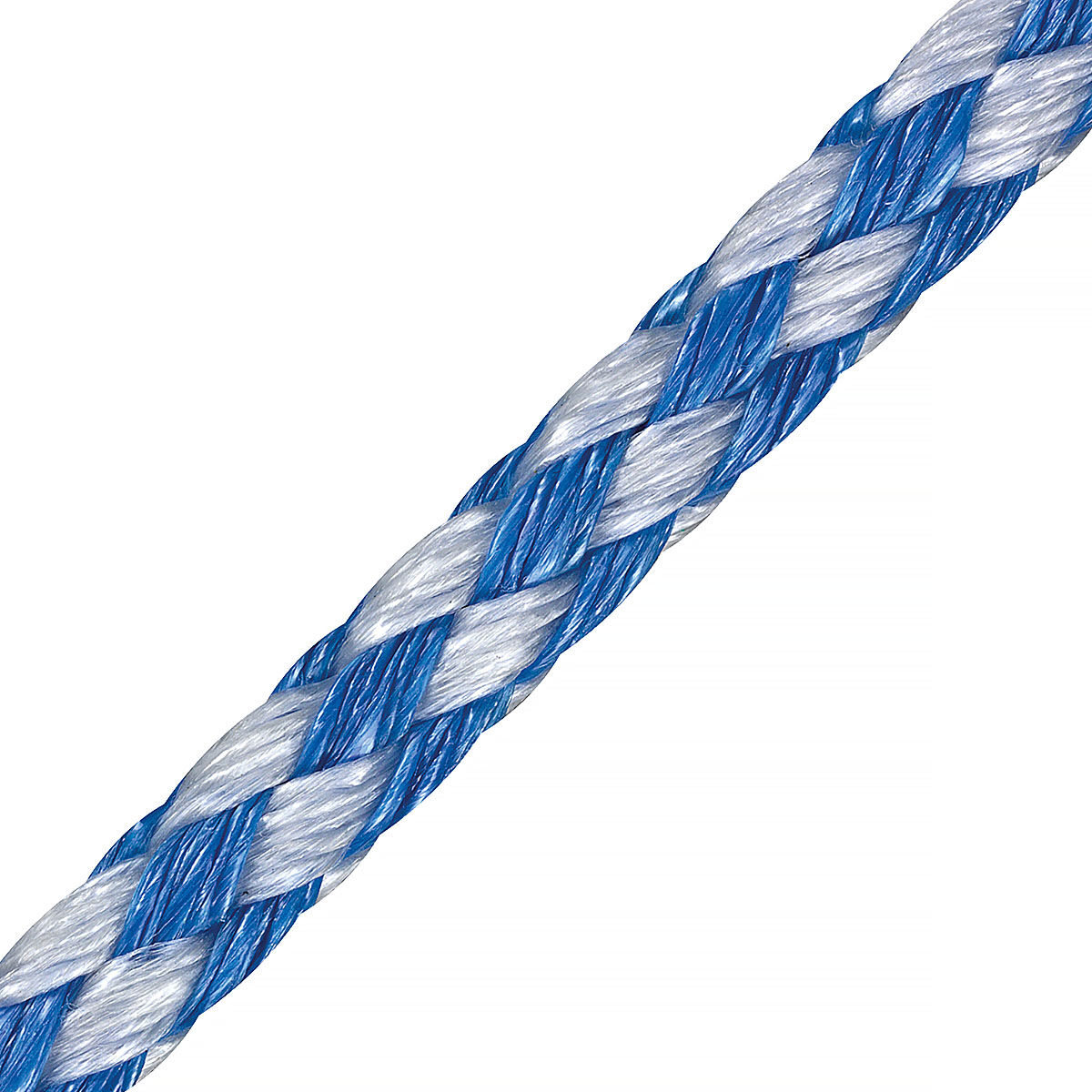 Polypropylene Multipurpose Line 8-Plait Braided 10mm / White-Blue ...