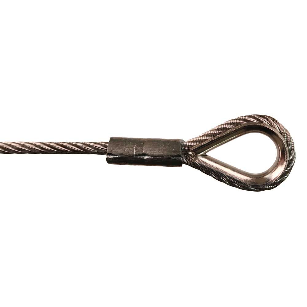 Drahtseil mit Kausch, einseitig aus Edelstahl in 1,5mm, 2,0mm, 2,5mm, 3,0mm, 4,0mm, 5,0mm, 6,0mm, 8,0mm, 10mm und 12mm Stärke.