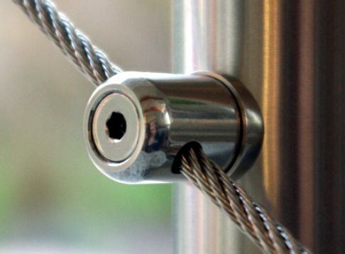 Anschraubklemme / Klemmkopf M6 für 2-6mm Drahtseil / V4A - 1.4401 Anschraubklemme / Klemmkopf M6 für 2-6mm Drahtseil / V4A - 1.4401