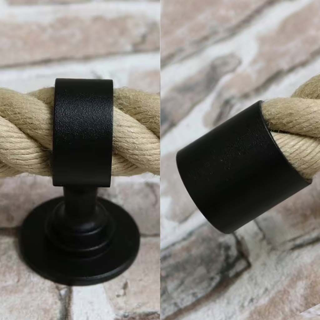 Seilträger, Endkappen & Beschläge / Schwarz matt