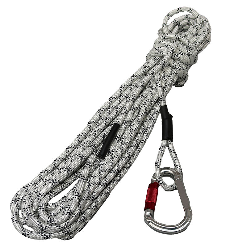 Polyester-Arbeitsleine 10mm mit Schlaufe und Alu-Karabiner 12x120mm / Länge 10mtr | Hamburger Tauwerk Fabrik – Beste Qualität seit 1901. Jetzt online kaufen