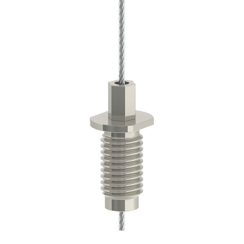 Wire Rope Holder/Gripper Type 20 SE with M12 Thread / Nickel-Plated Wire Rope Holder/Gripper Type 20 SE with M12 Thread / Nickel-Plated