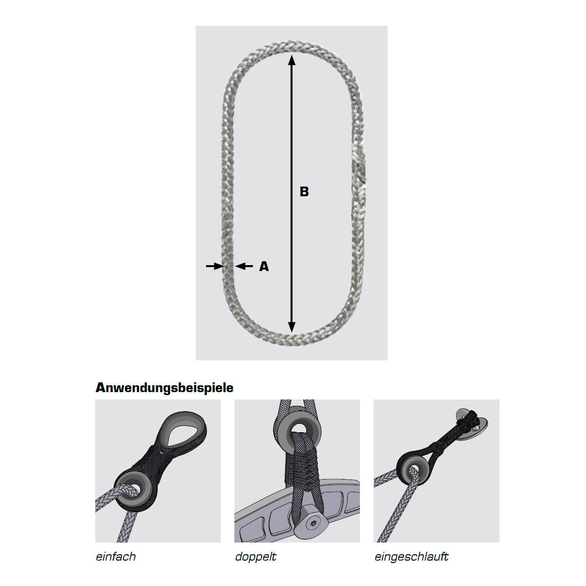 D-Loops / Rundschlingen 8,0mm / Länge 13cm / SWL 1600daN | Hamburger Tauwerk Fabrik – Beste Qualität seit 1901. Jetzt online kaufen