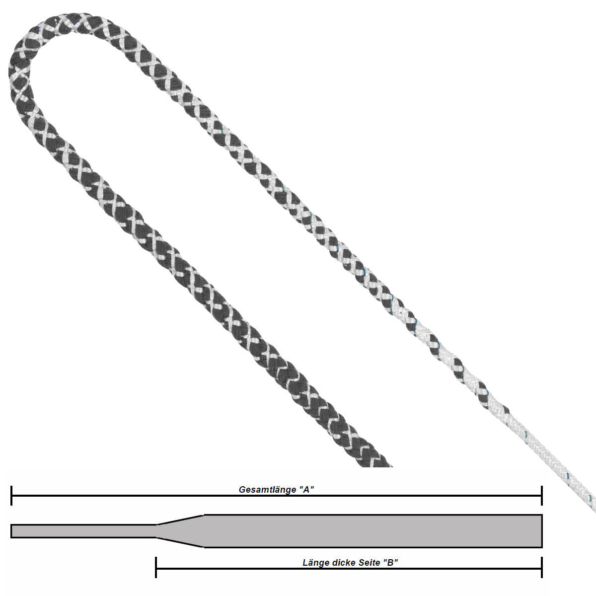 Einseitig verjüngte Schoten, nach Vorgabe gefertigt Einseitig verjüngte Schoten, nach Vorgabe gefertigt