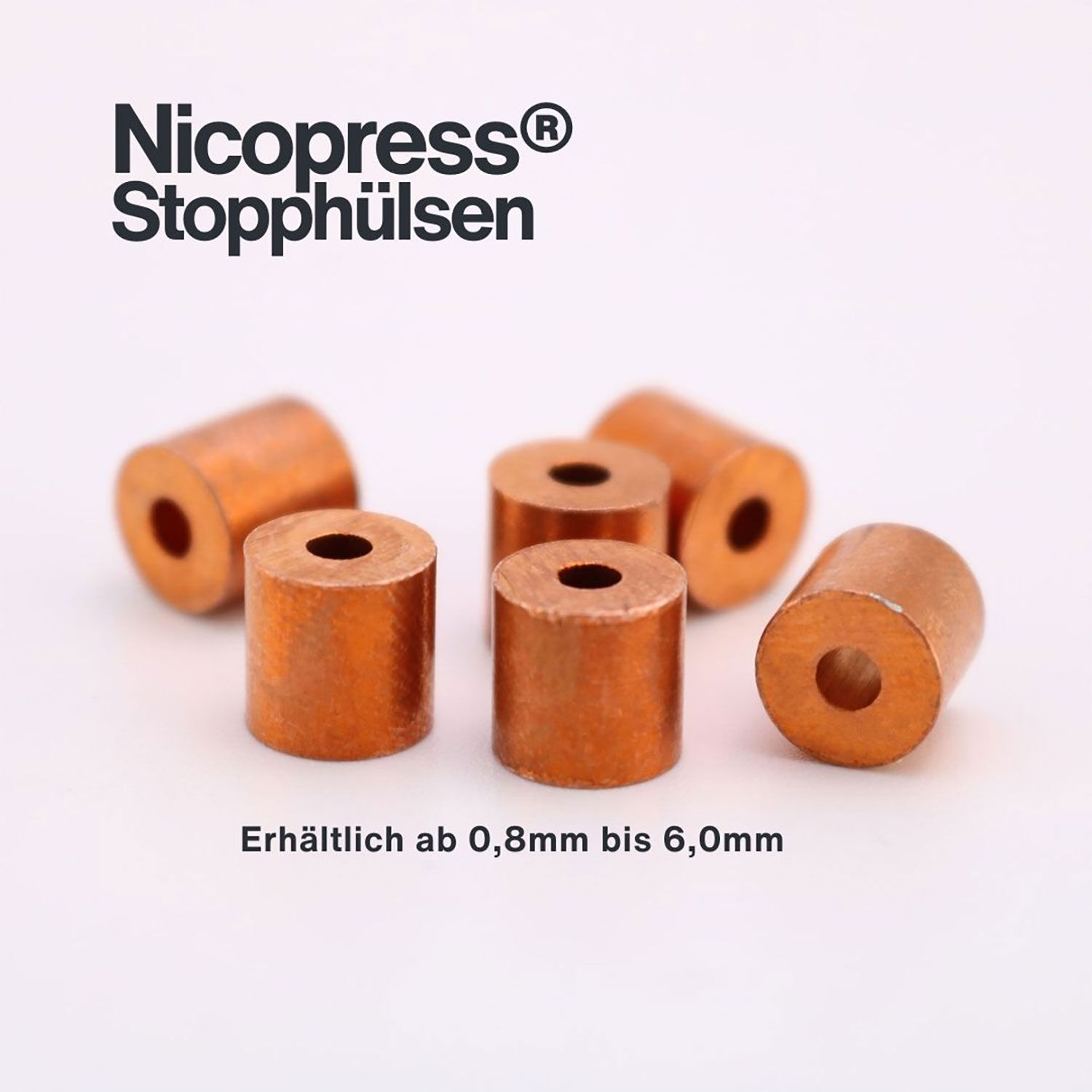 Nicopress® Stophülsen 871-18-J für Drahtseile 3,0-3,5mm / 100 Stück aus der Hamburger Tauwerk Fabrik - Est. 1901 ✓ Made in Germany ✓ Top Qualität ➤ Jetzt kaufen!