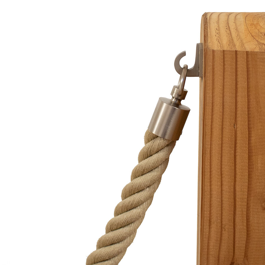 Absperrseil mit Ring - 40mm Classic Touch Acryl-Tauwerk / Naturfarben aus der Hamburger Tauwerk Fabrik - Est. 1901 ✓ Made in Germany ✓ Top Qualität ➤ Jetzt kaufen!