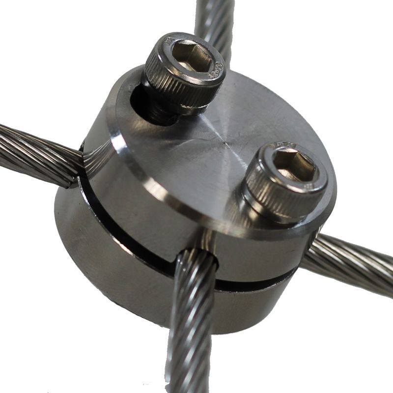 Edelstahl Seilkreuzklemme KK7 - 8mm Drahtseil - verstellbar Edelstahl Seilkreuzklemme KK7 - 8mm Drahtseil - verstellbar