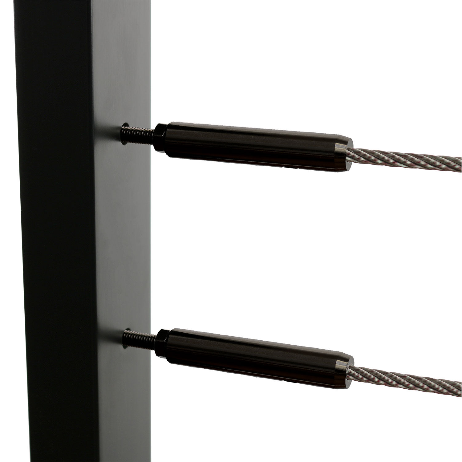 DIY Selbstmontage Seilspanner für 4mm Drahtseil mit Innengewinde M6 / Rechts, PVD Schwarz