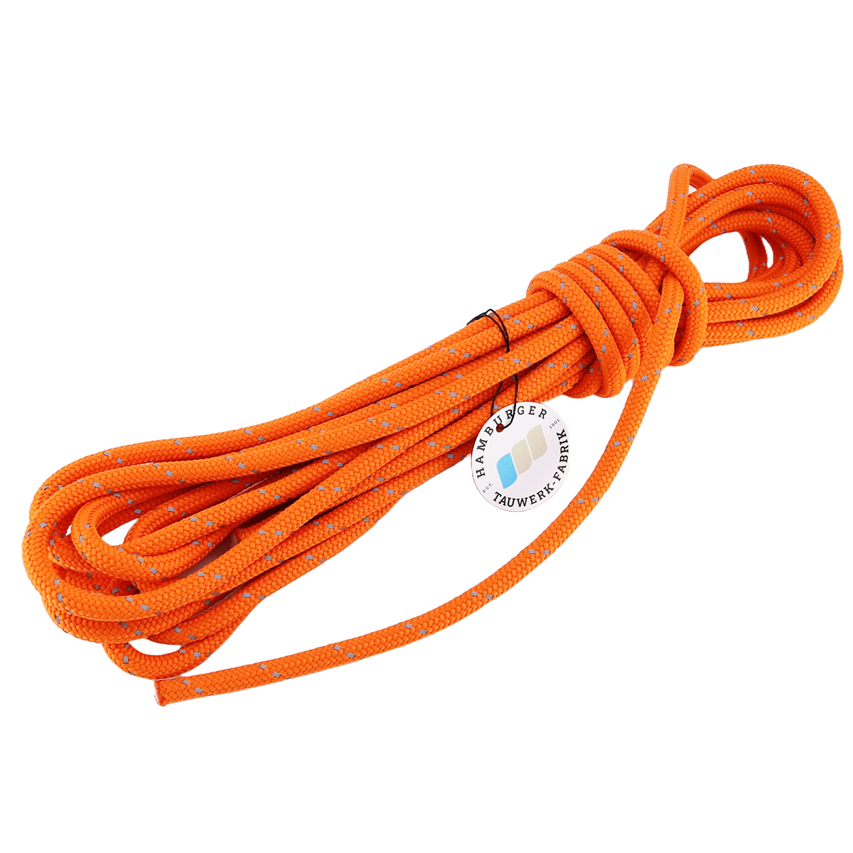 Outdoor rope ECO-Flash Orange with reflective tracer thread 10mm ø |Hamburger Tauwerk Fabrik – Top Quality since 1901. Shop now