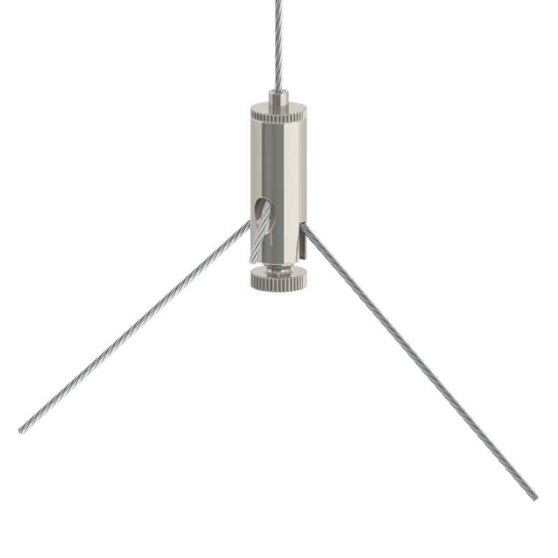 Drahtseilhalter/Gripper Typ10 M4I Y-Form / vernickelt Drahtseilhalter/Gripper Typ10 M4I Y-Form / vernickelt