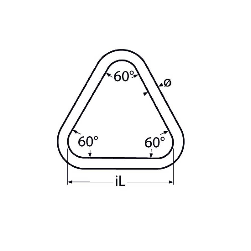 TZTriangel-Ringgeschweißt Triangel-Ring geschweißt 5,0 - 8mm, Edelstahl A2 - AISI 304