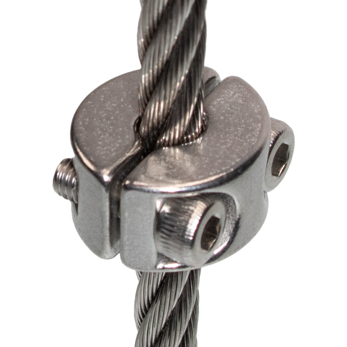 Klemmring, 2-teilig für 4mm Drahtseil, Edelstahl V4A-1.4401 / KS3-4 Klemmring, 2-teilig für 4mm Drahtseil, Edelstahl V4A-1.4401 / KS3-4
