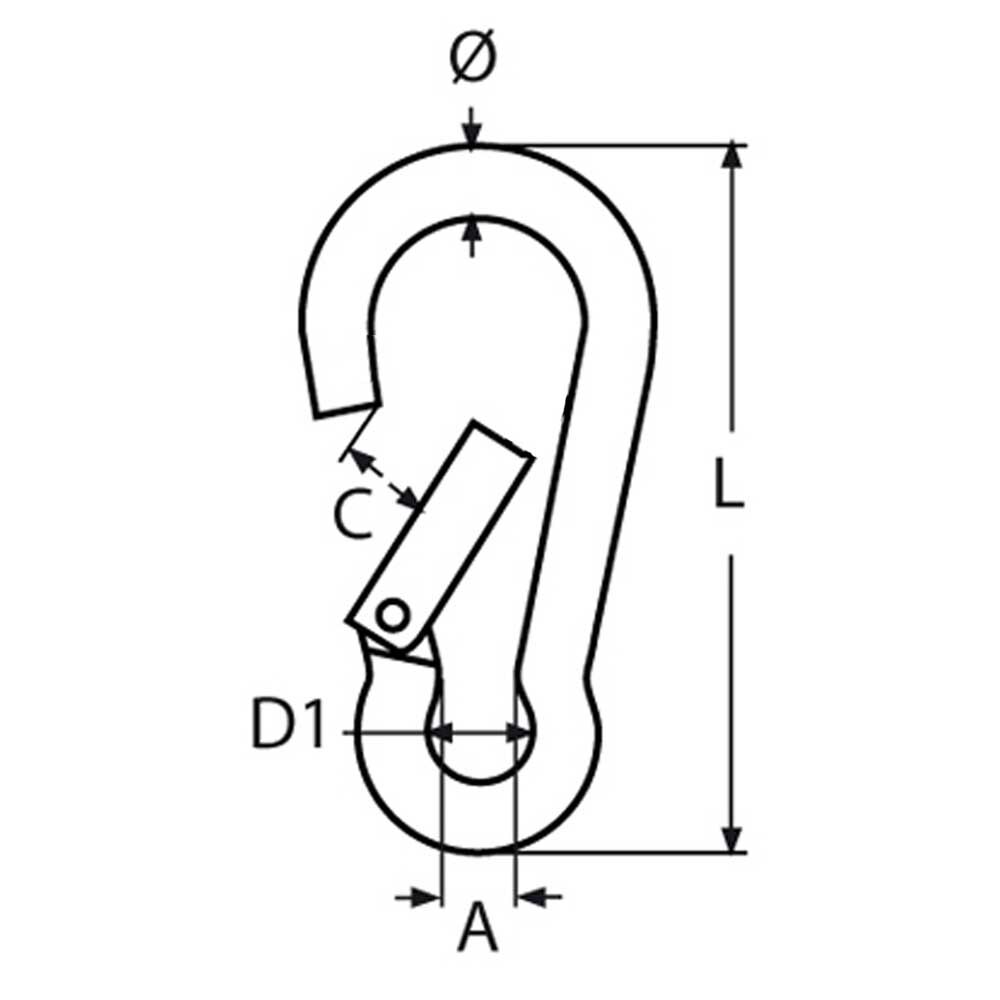 Karabinerhaken 3x30mm / Edelstahl A4 - 1.4401 | Hamburger Tauwerk Fabrik – Beste Qualität seit 1901. Jetzt online kaufen