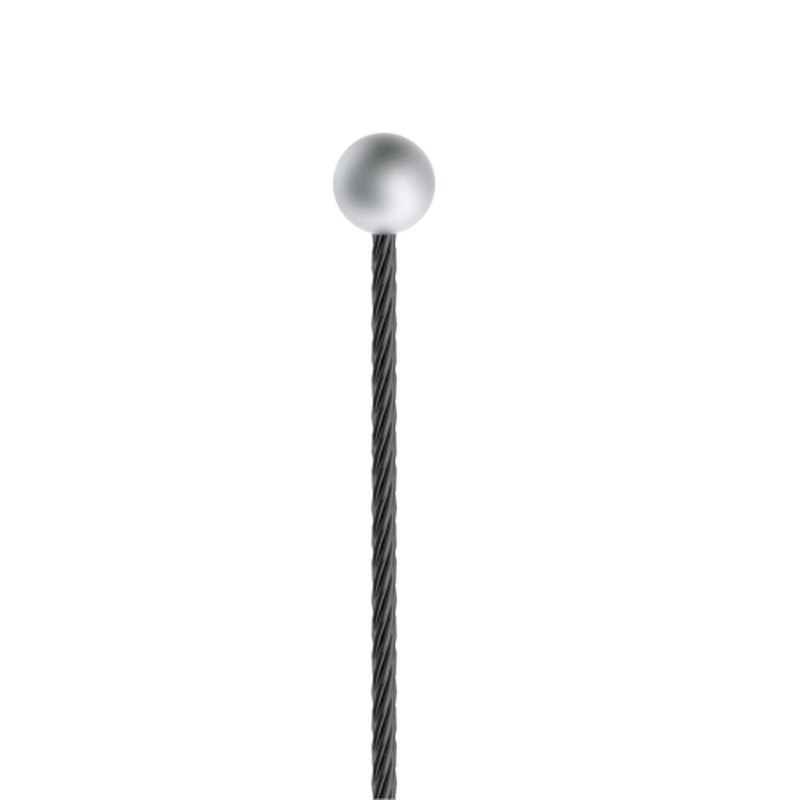 Drahtseil - schwarz ø 1,5mm, 6x7 mit Kugelnippel 5,0mm ø Drahtseil - schwarz ø 1,5mm, 6x7 mit Kugelnippel 5,0mm ø