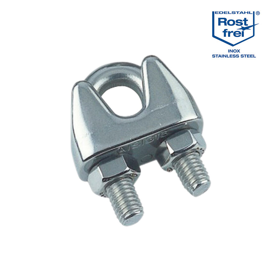 Edelstahl Drahtseilklemme / Bügelseilklemme für 1,5 - 22mm Drahtseil Edelstahl Drahtseilklemme / Bügelseilklemme für 1,5 - 22mm Drahtseil