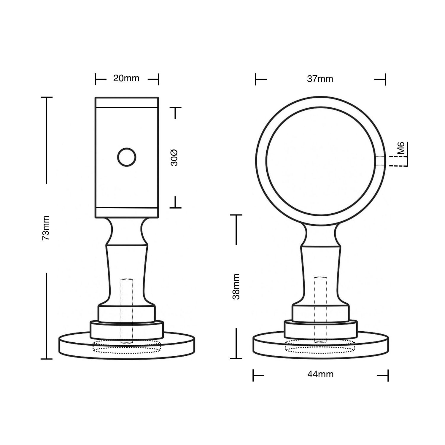 Seilträger - Nickel matt für 30mm Handlaufseil | Hamburger Tauwerk Fabrik – Beste Qualität seit 1901. Jetzt online kaufen