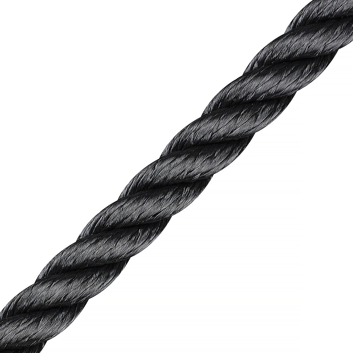 Polyester-Tauwerk gedreht 14mm / Bruchlast 3600daN / Schwarz