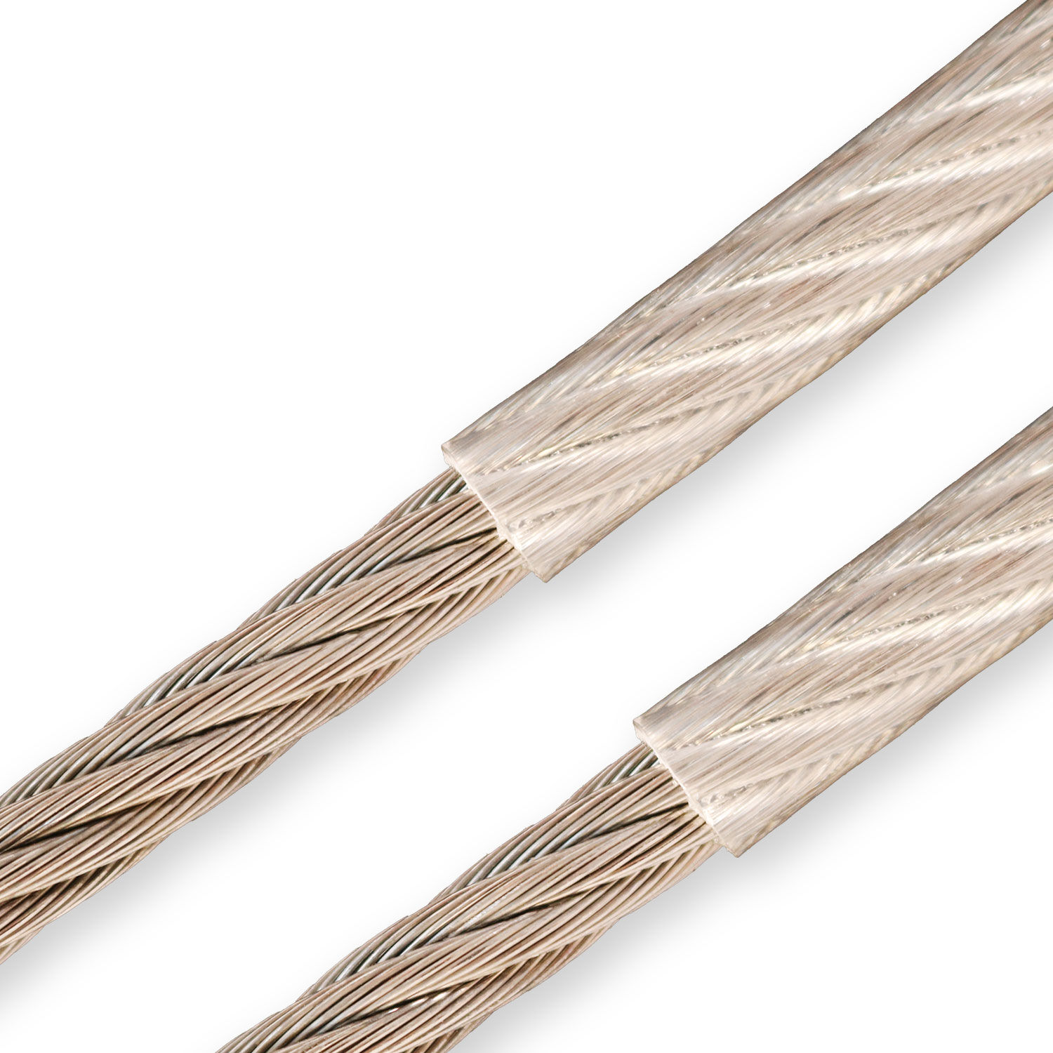 Stainless Steel Wire Rope 7x19 Soft - PVC Transparent Coated Stainless Steel Wire Rope 7x19 Soft - PVC Transparent Coated