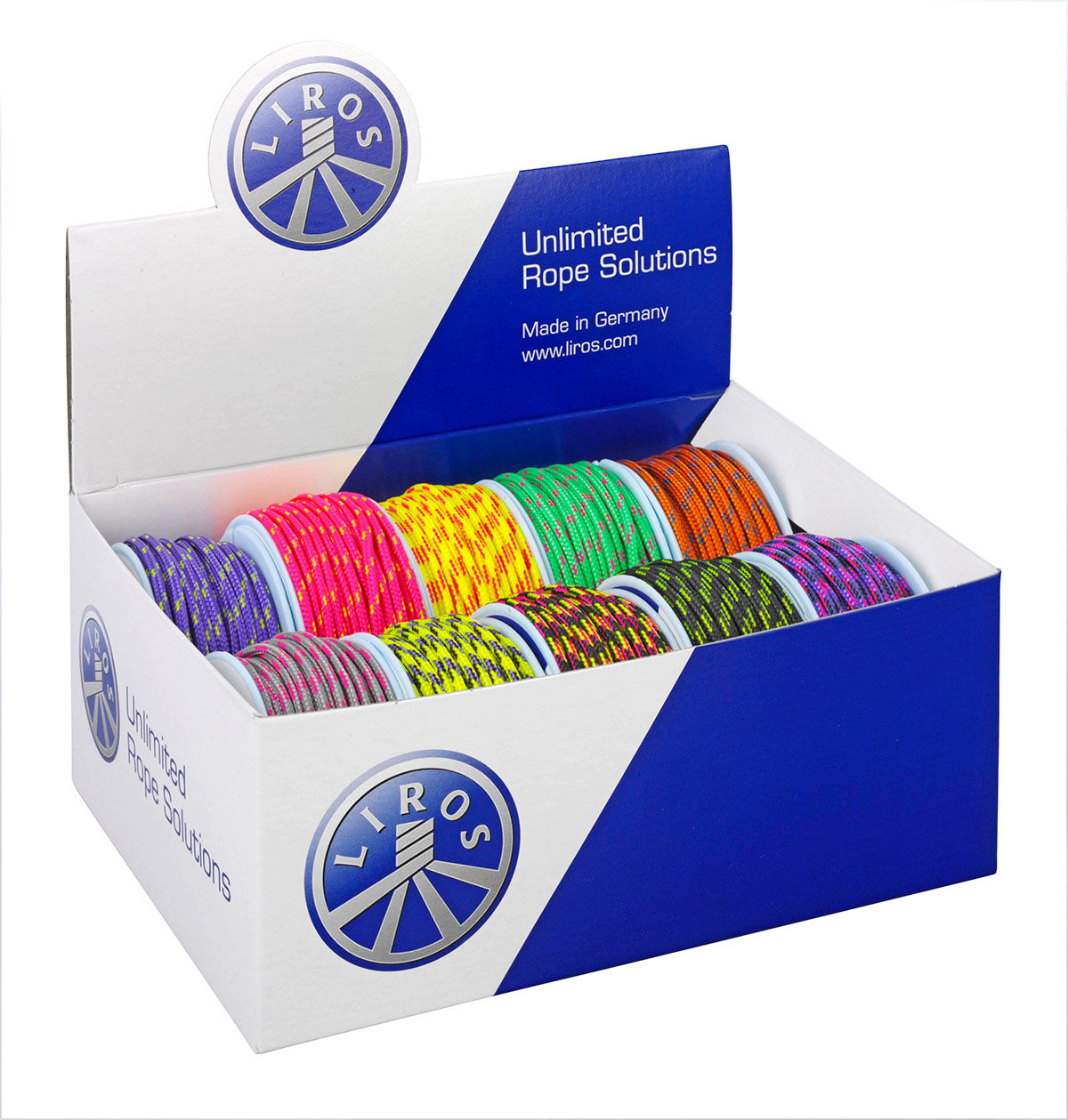 Trimmleine / 3mm Ø - je 20m Spulen, 16-fach geflochten, in vielen Neonfarben Trimmleine / 3mm Ø - je 20m Spulen, 16-fach geflochten, in vielen Neonfarben