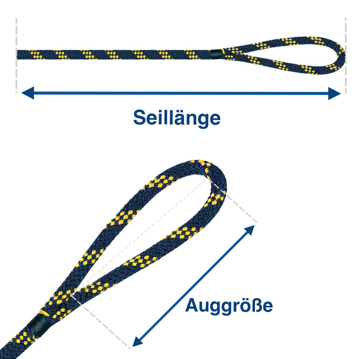 LIROS Handy Elastic 10mm / Bruchlast 12000daN / Marine-Gelb aus der Hamburger Tauwerk Fabrik - Est. 1901 ✓ Made in Germany ✓ Top Qualität ➤ Jetzt kaufen!