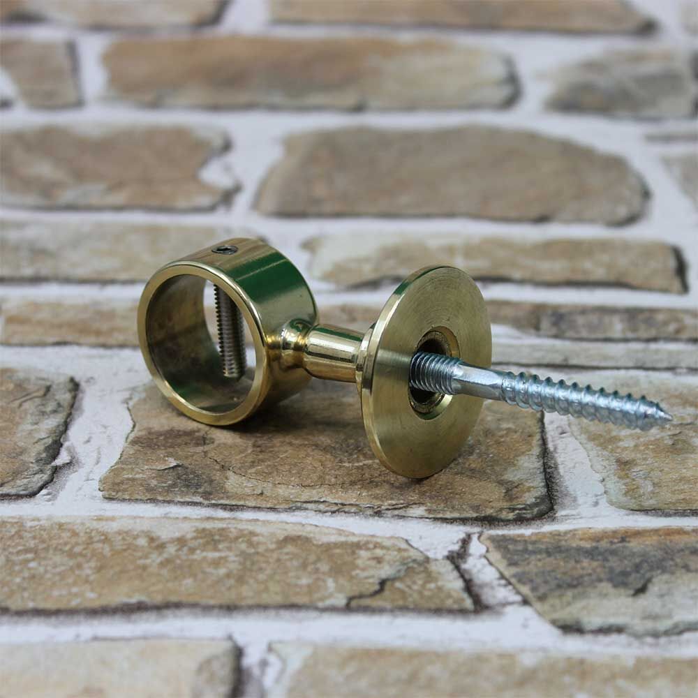 MitSchraube Seilträger - Messing glänzend für 30mm Handlaufseil | Hamburger Tauwerk Fabrik – Beste Qualität seit 1901. Jetzt online kaufen