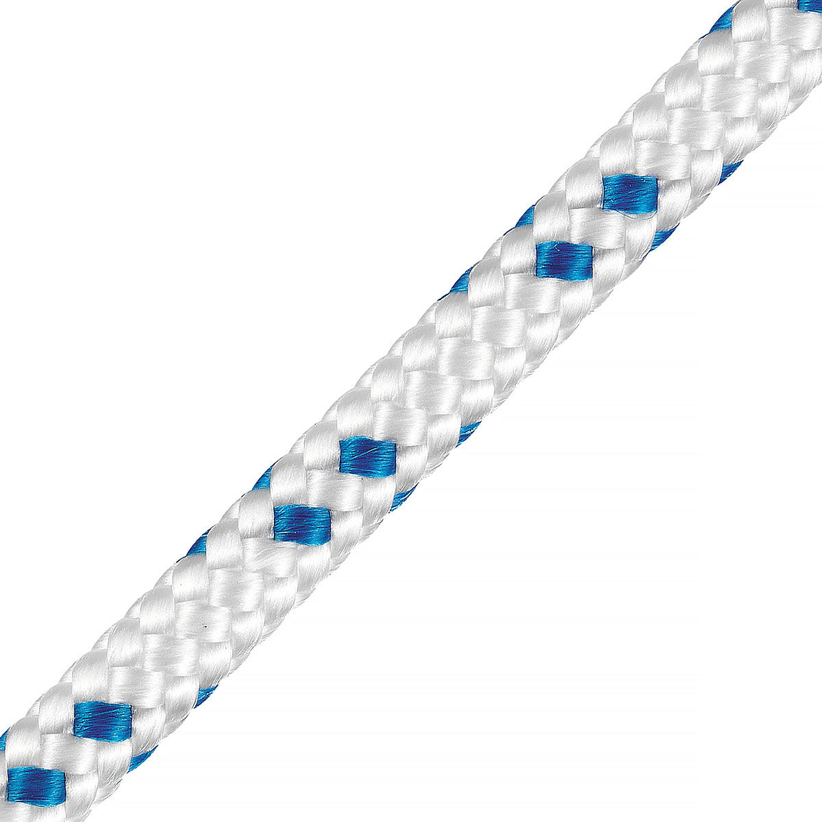 Polyester Trimmleine 2,0mm / Weiß-Blau / 100mtr Spule aus der Hamburger Tauwerk Fabrik - Est. 1901 ✓ Made in Germany ✓ Top Qualität ➤ Jetzt kaufen!
