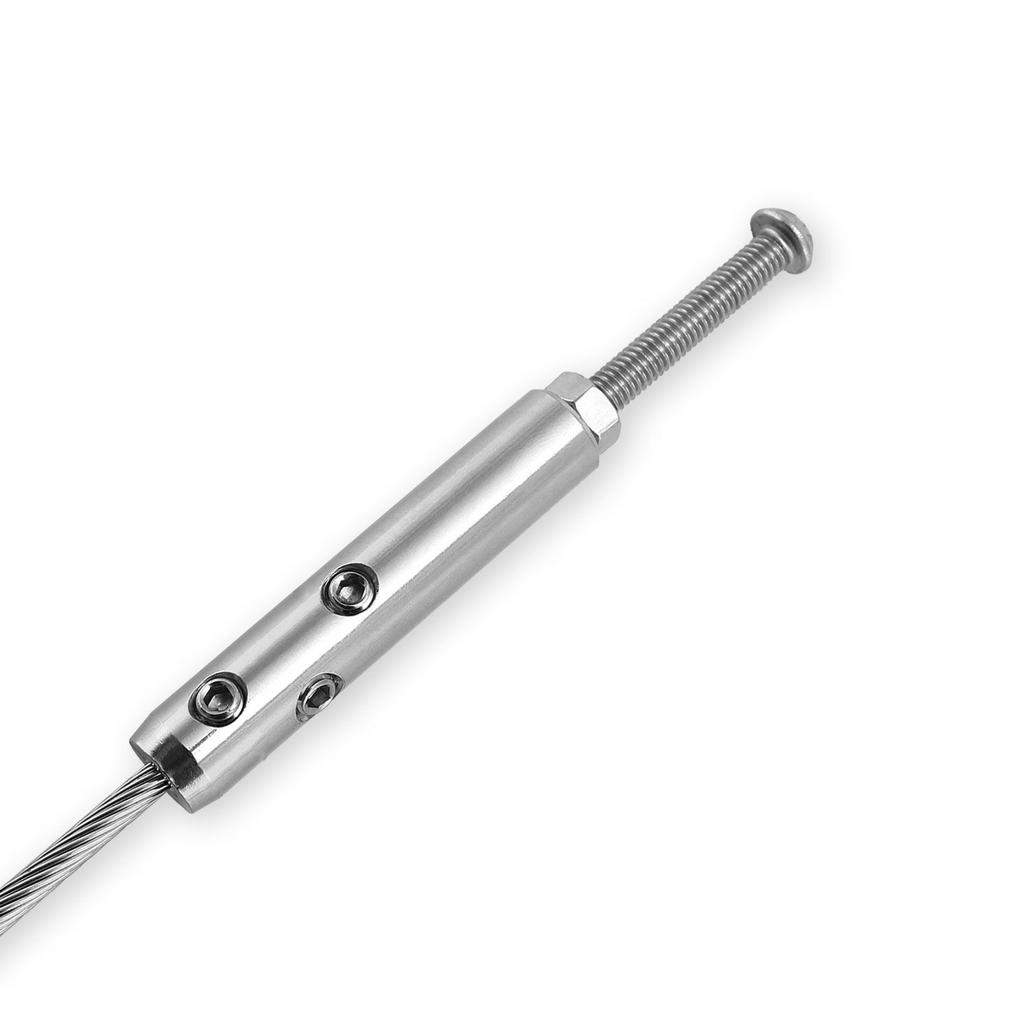 DIY Selbstmontage Seilspanner für 2mm Drahtseil mit Schraube M5x40 DIY Selbstmontage Seilspanner für 2mm Drahtseil mit Schraube M5x40