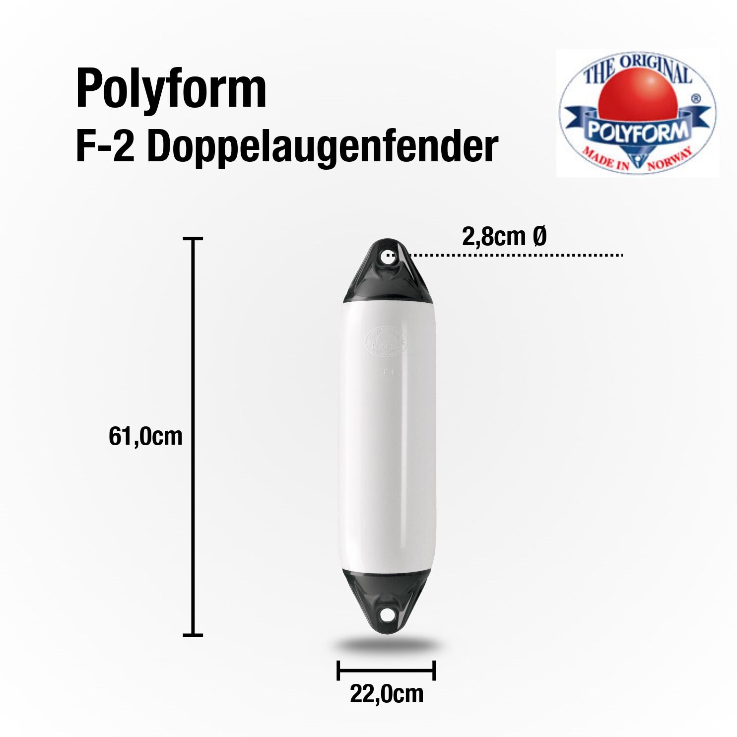 PolyForm Fender Type F2 / 610mm x 220mm / White