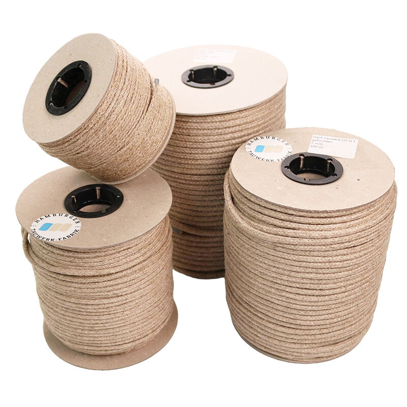 Hemp Rope Braided Cord, Braided / 2.0 - 10mm ø Hemp Rope Braided Cord, Braided / 2.0 - 10mm ø