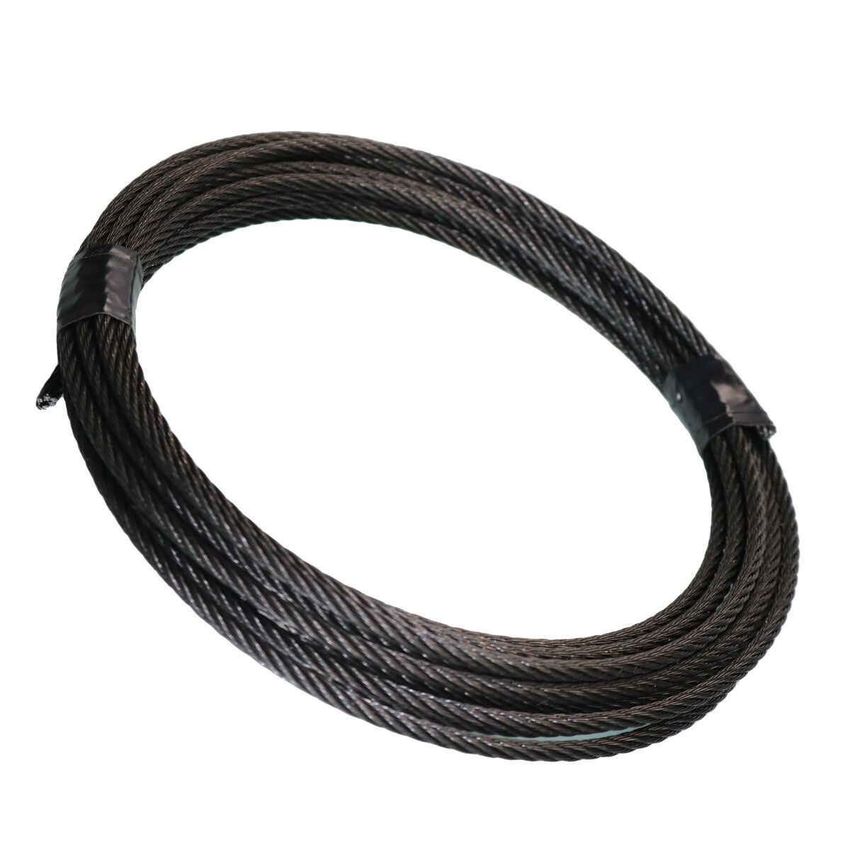 Edelstahl Drahtseil 7x7 1,5 - 6mm Stainless Steel Wire Rope 7x7 / 1.5mm - 6mm / Black