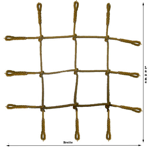 Kletternetz / Spielnetz aus 12mm Nature Touch Tauwerk Kletternetz / Spielnetz aus 12mm Nature Touch Tauwerk
